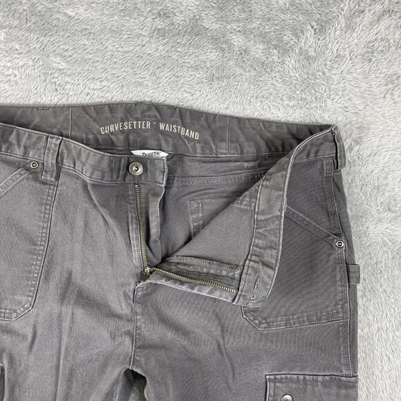 Duluth Trading Cargo Pants Women's size 6x31 Gray Curvesetter Waistband Stretch - Picture 4 of 5